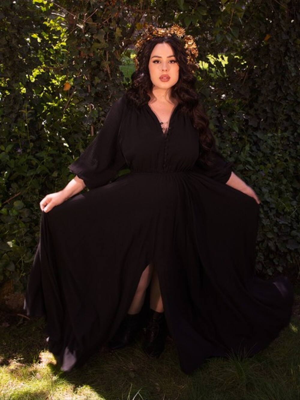 La Femme en Noir Coven Maxi Tunic Dress - Picture 4 of 16